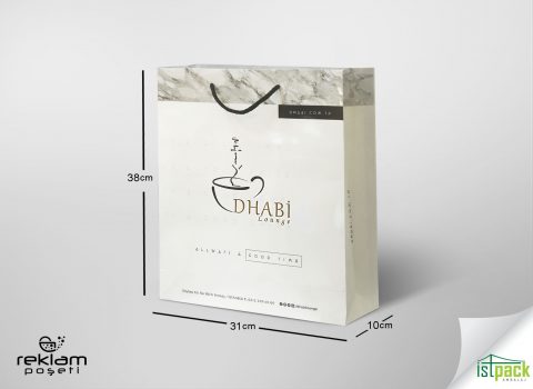 Dhabi için ürettiğimiz karton poşet